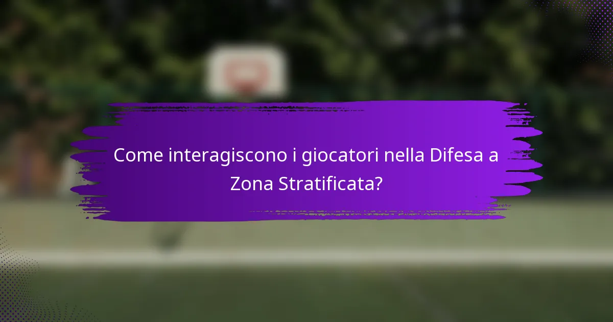 Come interagiscono i giocatori nella Difesa a Zona Stratificata?