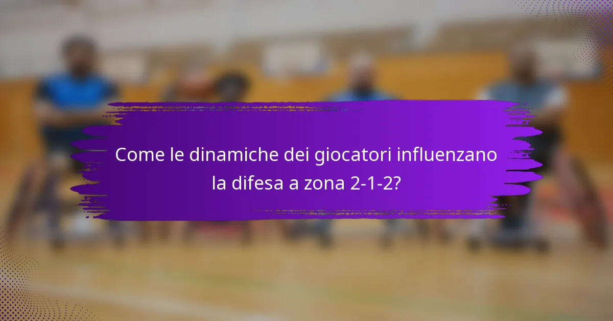 Come le dinamiche dei giocatori influenzano la difesa a zona 2-1-2?