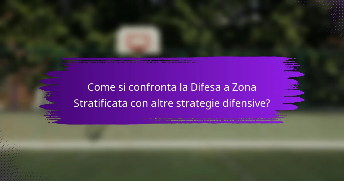 Come si confronta la Difesa a Zona Stratificata con altre strategie difensive?